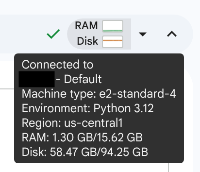 The configuration settings for the default runtime