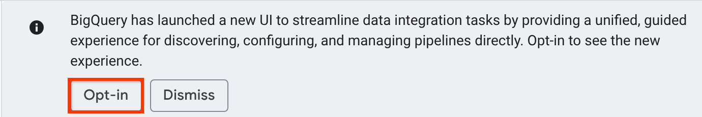 The Unified pipelines and connections banner in the UI
