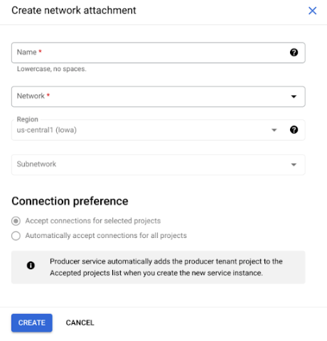 Network attachment