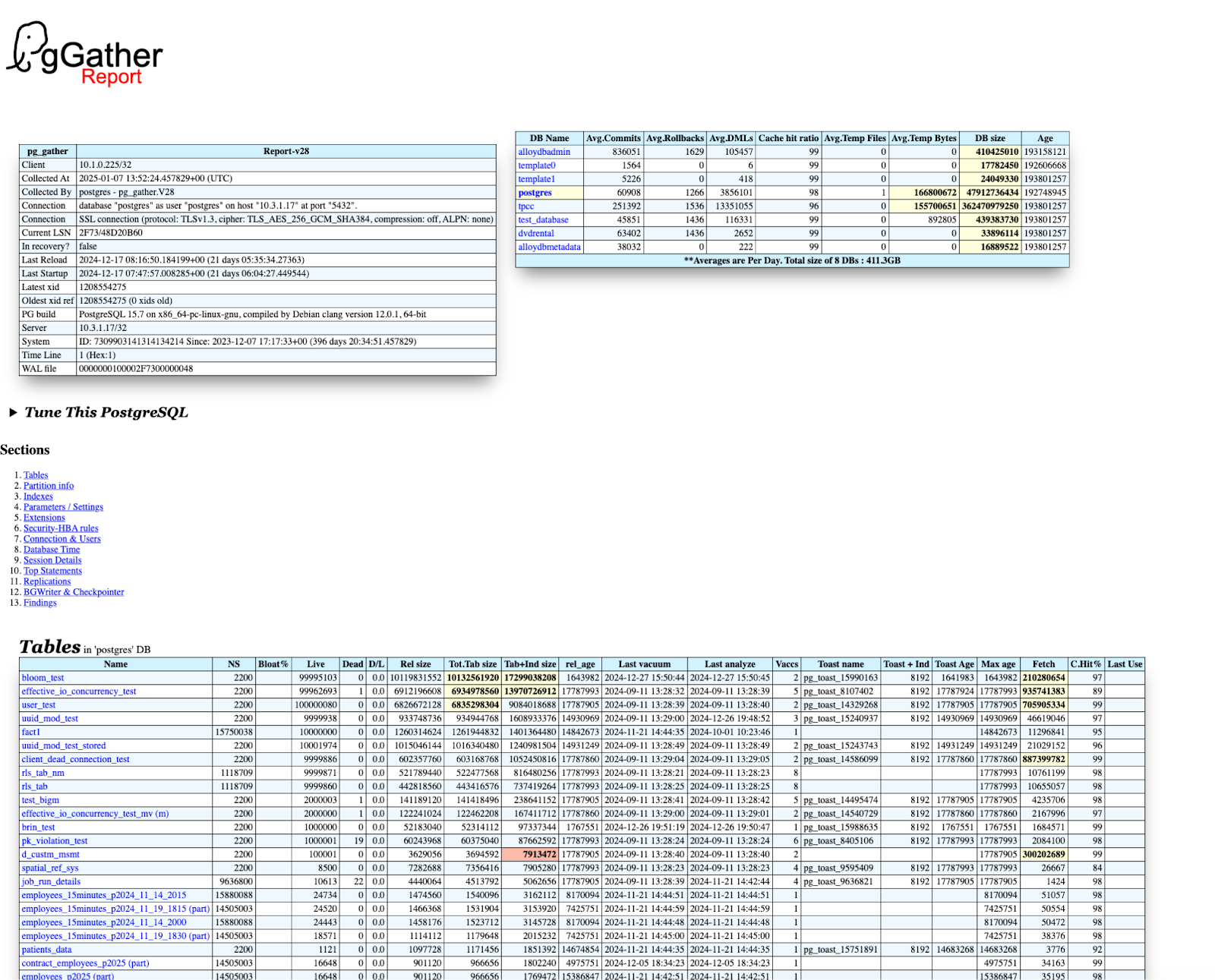 pg_gather report example