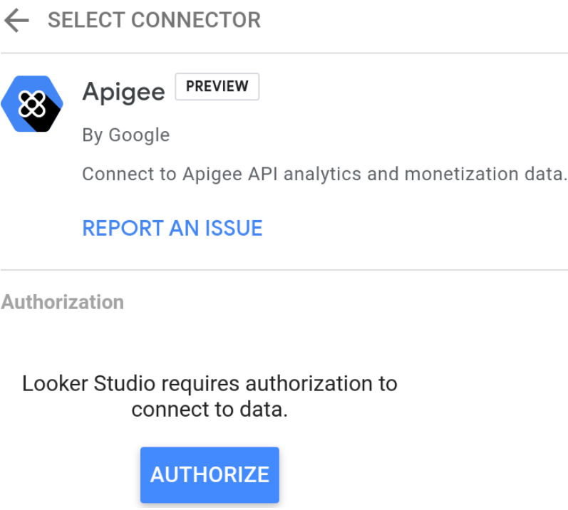 數據分析報表頁面中的 Apigee 按鈕。