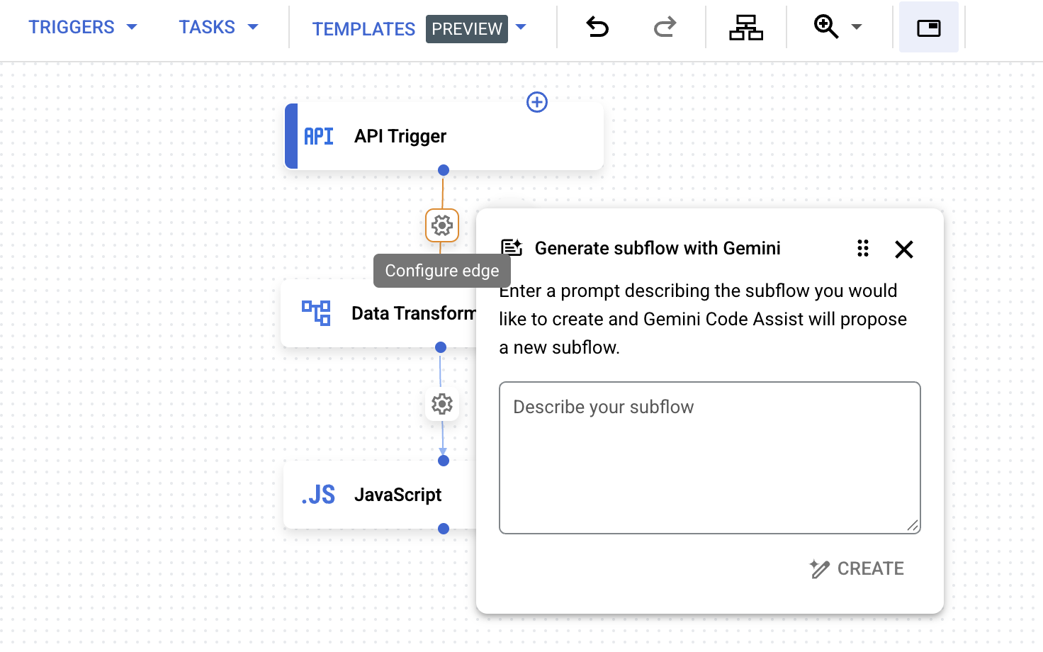 Canvas view configure edge
