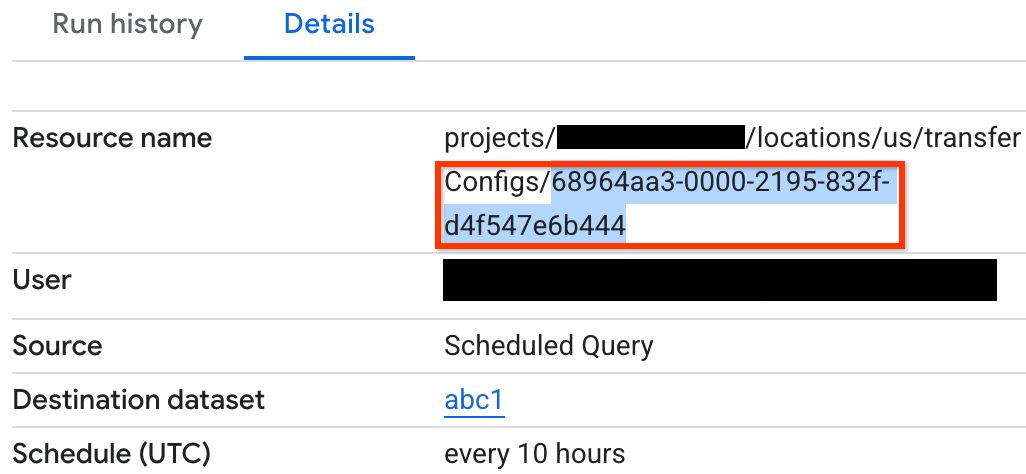 config_id in resource name.