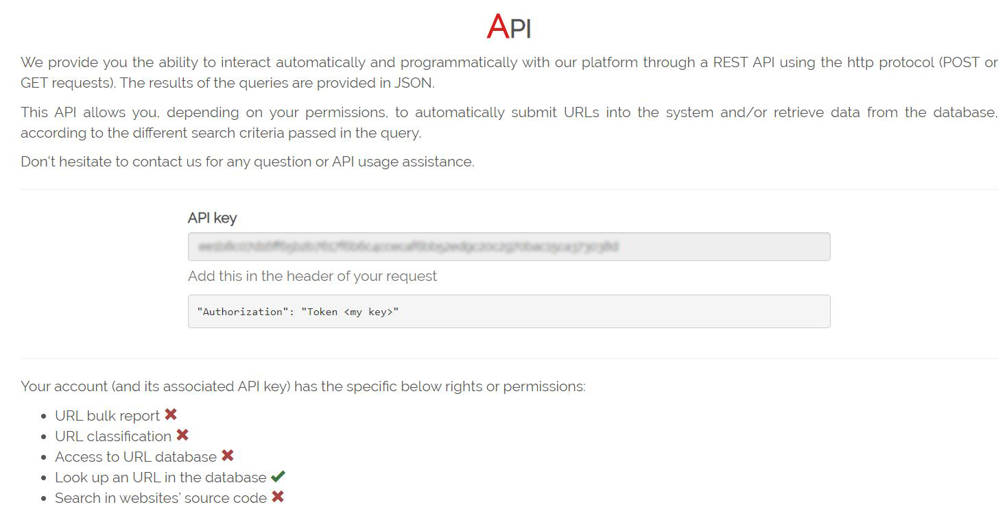 获取 API 密钥值
