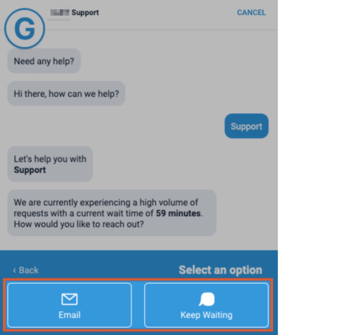 启用电子邮件和“继续等待”功能的 Web SDK 示例