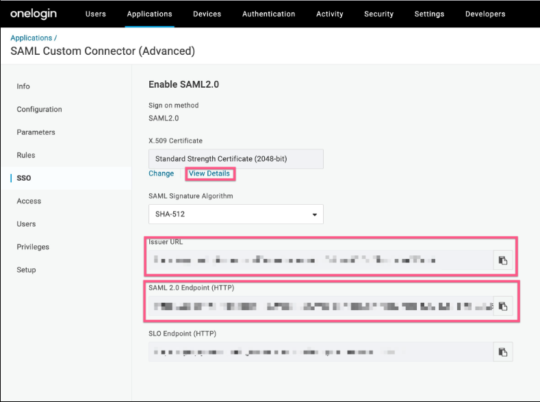 显示提供方和 SAML 端点
