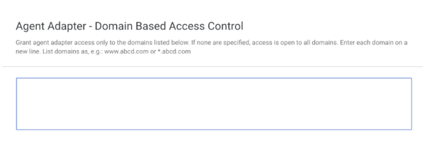 A field for entering domain names is shown.