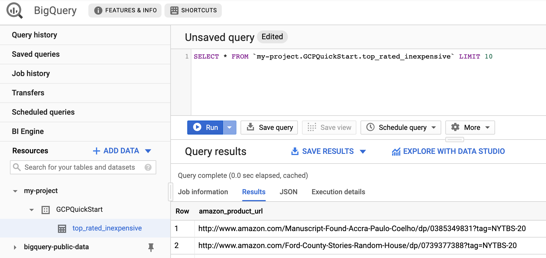 View results View results