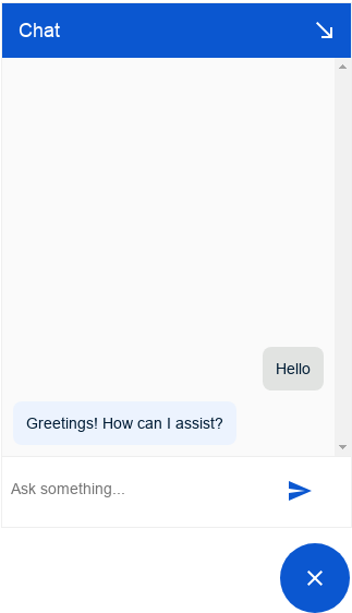 Dialogflow CX Messenger 屏幕截图