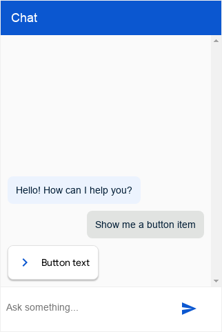 Dialogflow CX Messenger 按鈕類型螢幕截圖