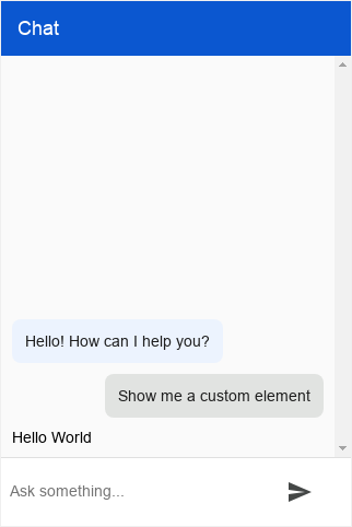 Dialogflow CX Messenger custom template type screenshot