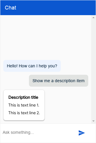 Dialogflow CX Messenger 说明类型屏幕截图