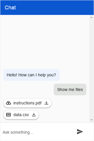 Dialogflow CX Messenger 檔案類型螢幕截圖