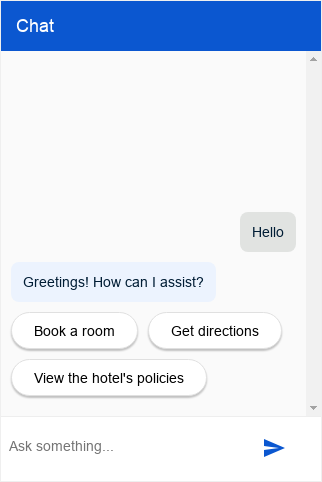 Dialogflow CX Messenger 屏幕截图