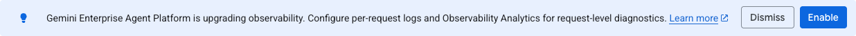 The observability upgrade banner on the Provisioned Throughput page
