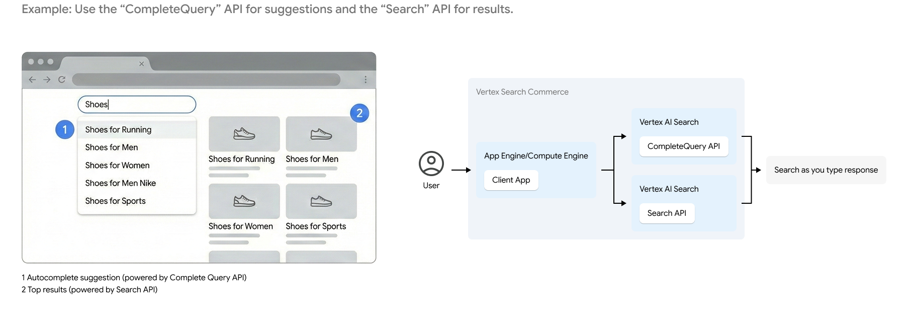 Search as you enter