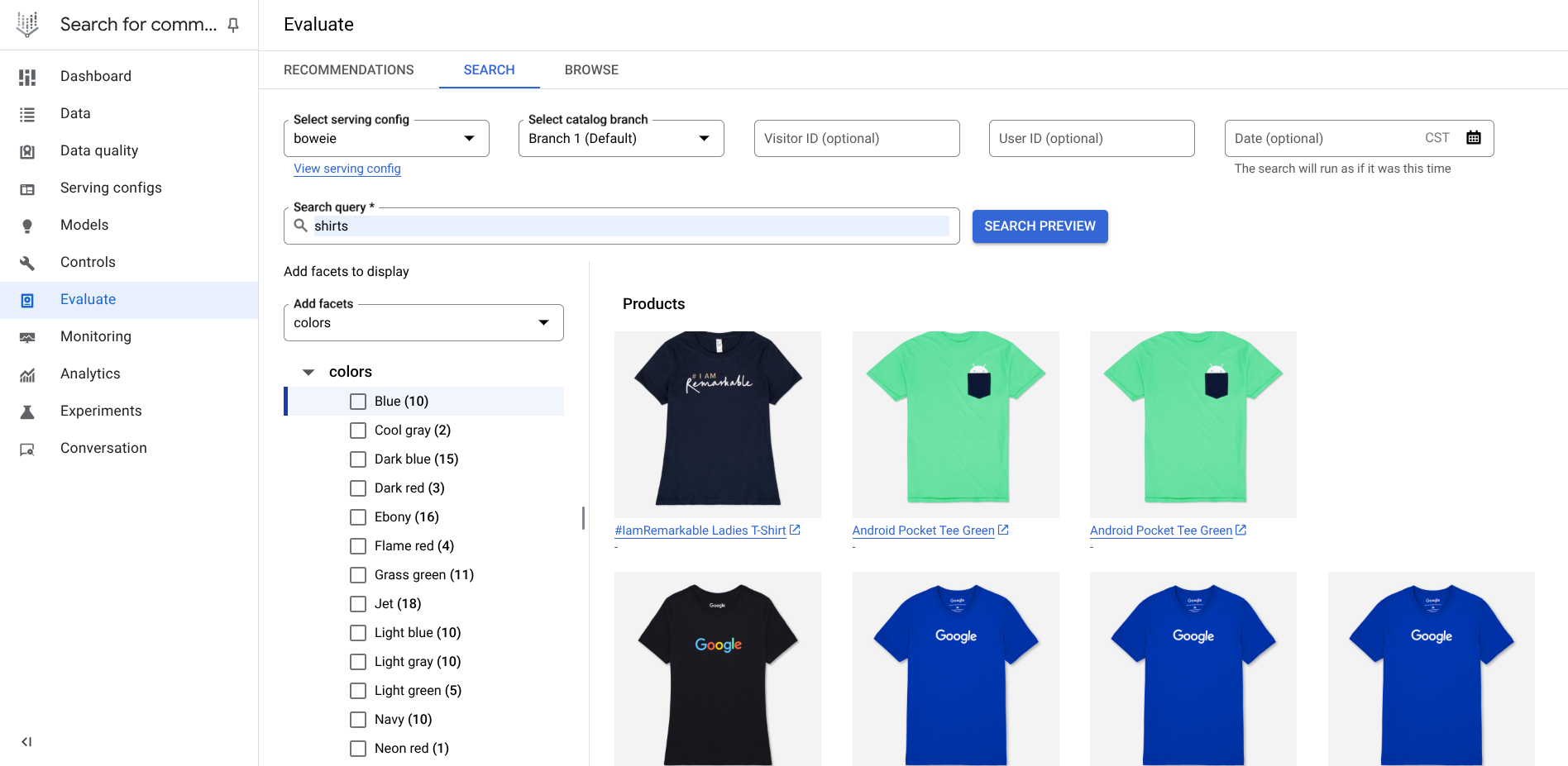 Evaluate search results
