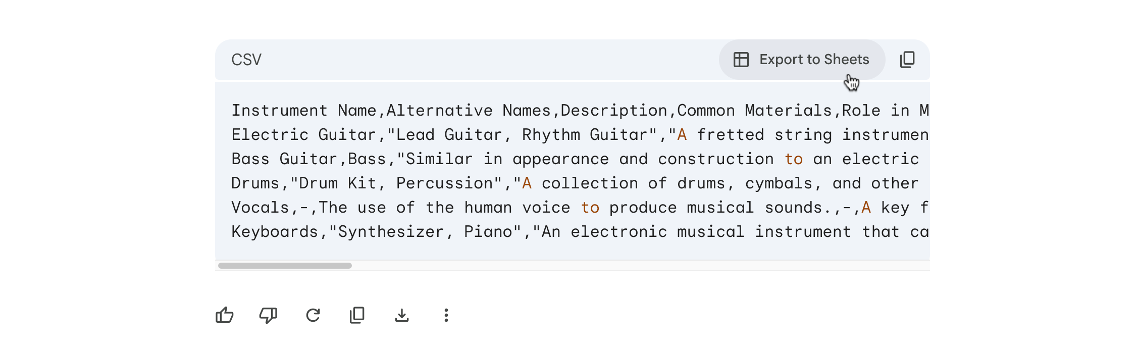 将 CSV 文件导出到 Google 表格