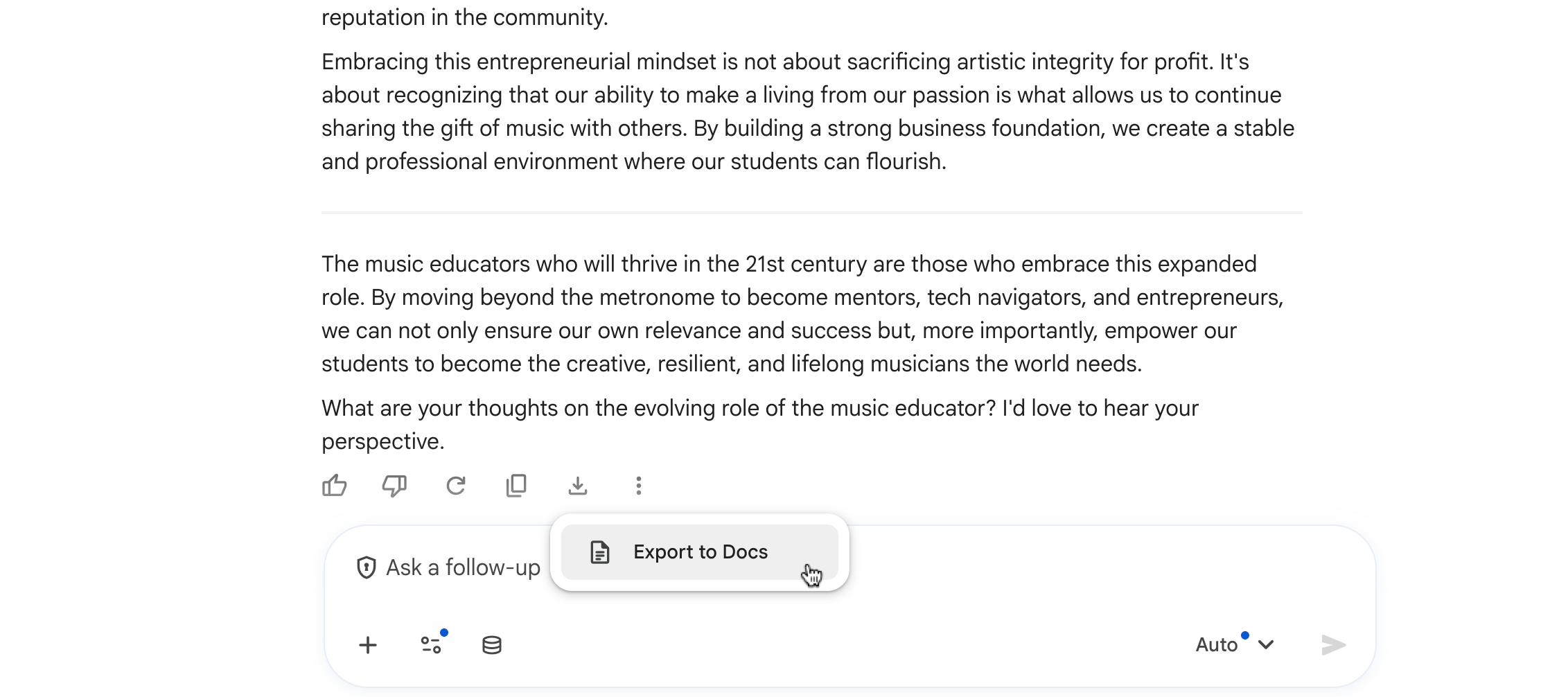 将文本导出到 Google 文档