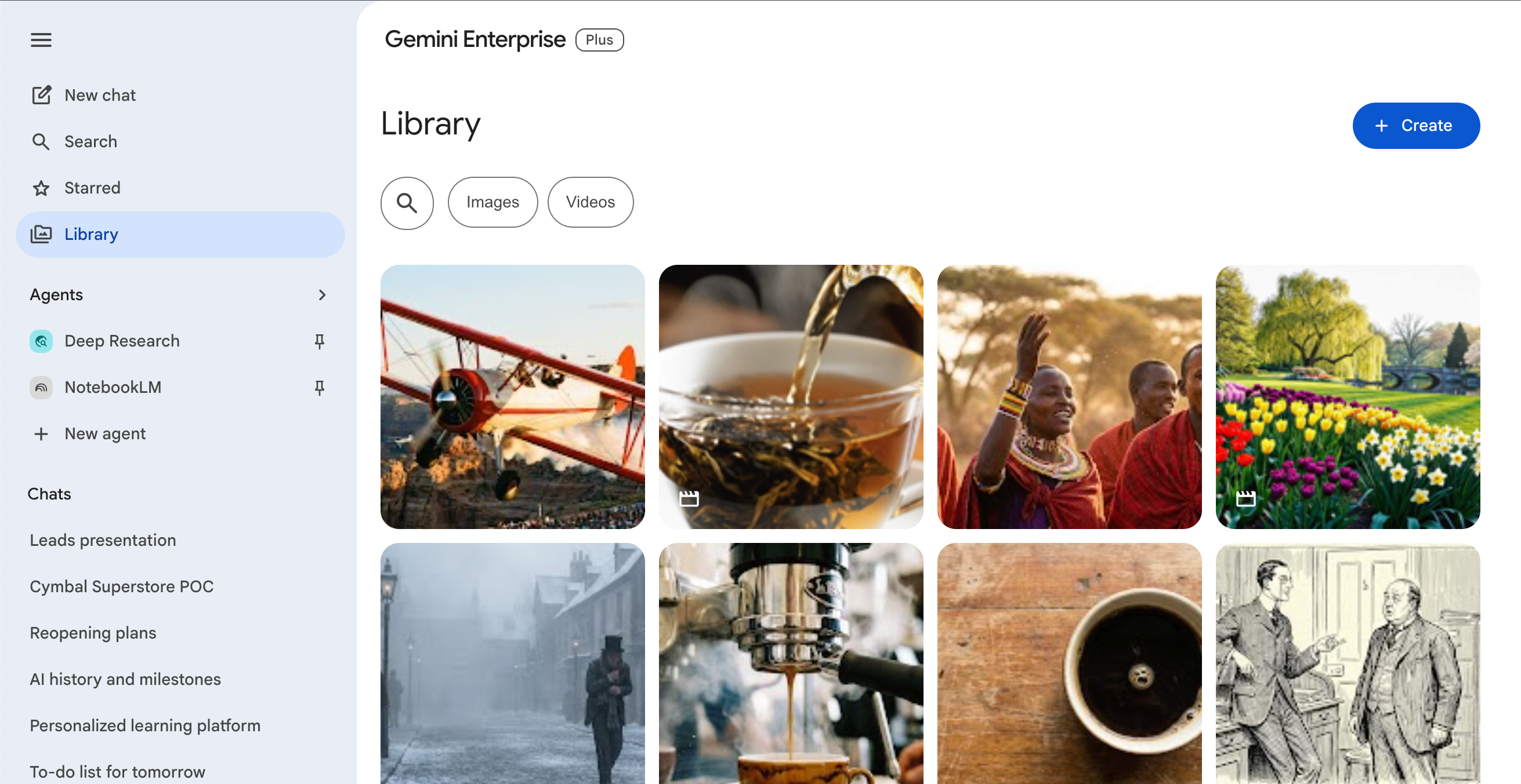 View all of your generated content