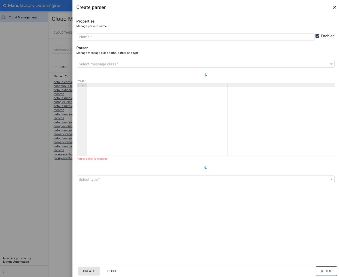 Parsers - New parser