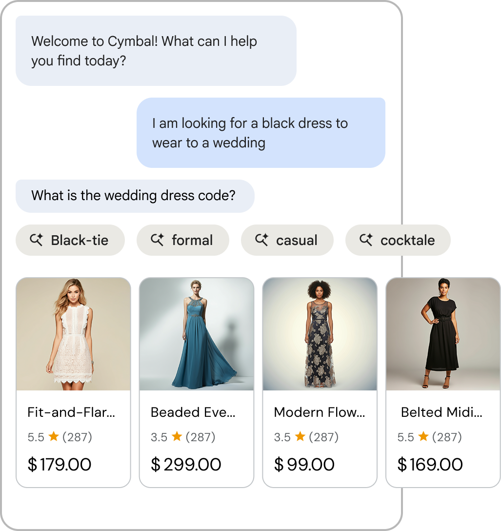 Conversational commerce agent seeks clarification for ambiguous queries