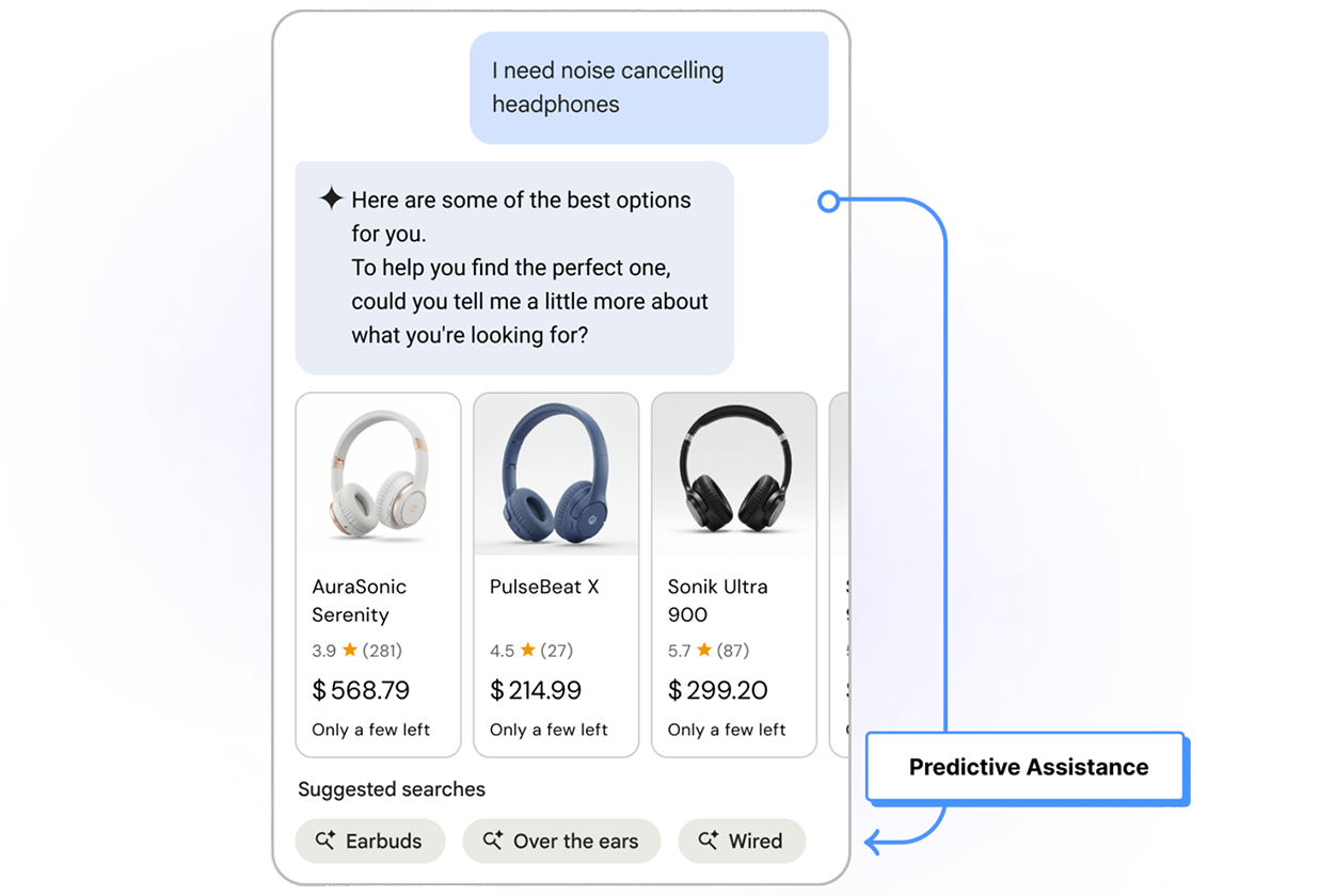 Conversational commerce agent is designed to remember a user's past interactions within a session.