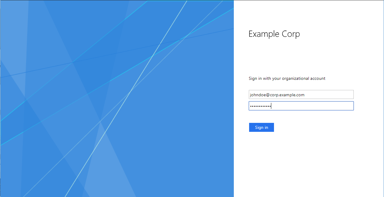 輸入 Active Directory 使用者的 UPN 與密碼。