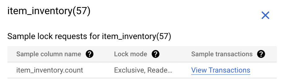 The Lock insights details
page