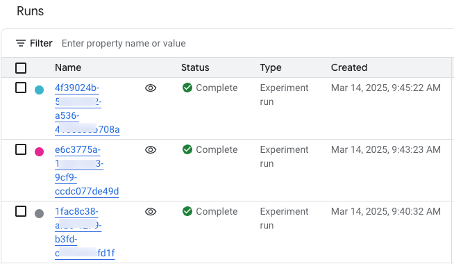 compare pipelines to each other