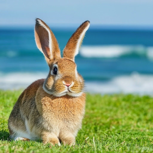 A picture of a brown rabbit.